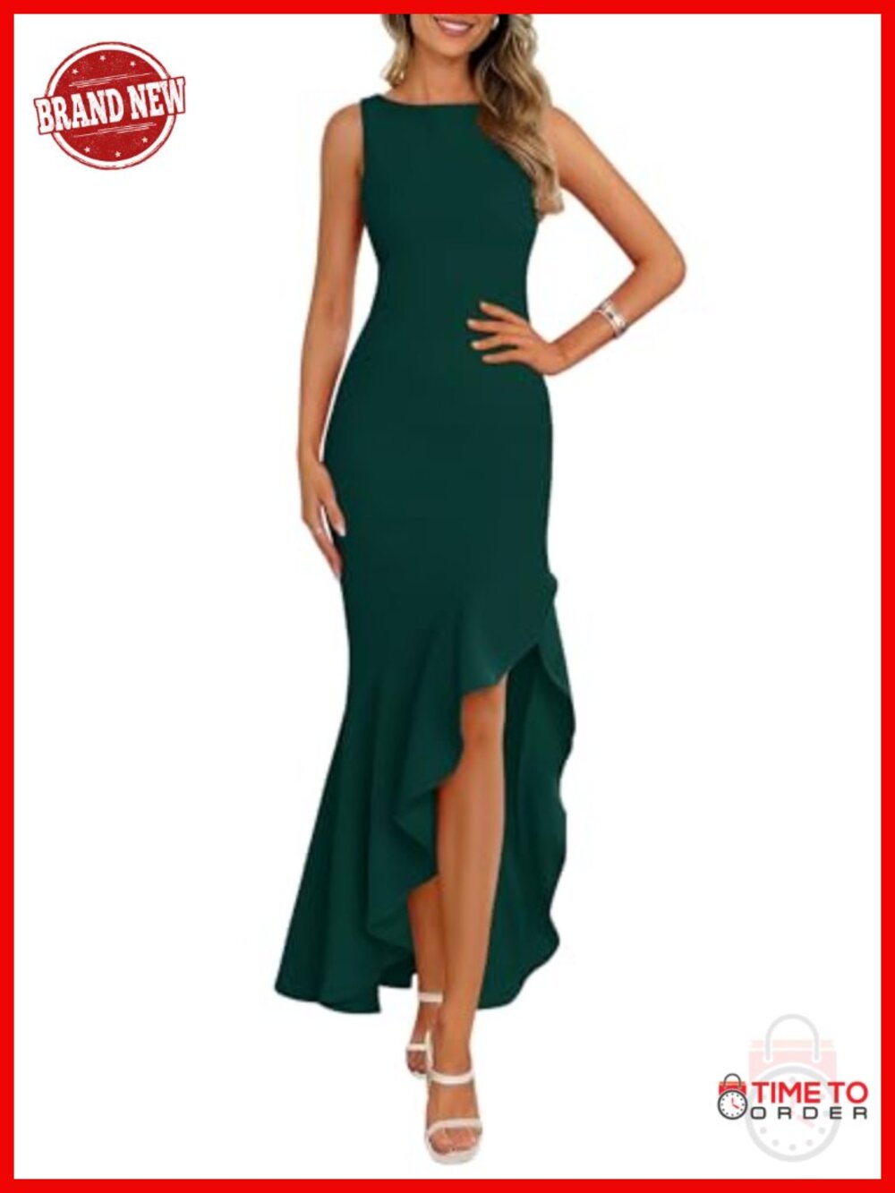 Mermaid Maxi Dress Sleeveless Formal Wedding Guest Cocktail